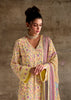 Delight Yellow Embroidered Suit Set With Digital Print