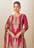 Cherry Red Designer Palazzo Set