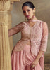 Blush Pink Embroidered Plazzo Suit Set