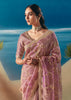 Mauve Pink Satin Organza Embroidered Saree