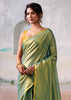Sparkling Green Woven Tissue Silk Saree