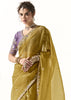 Herbal Green Designer Organza Tissue Silk Saree