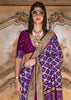 Iris Blue Printed Patola Silk Saree