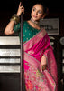 "Exclusive Offer" : Princess Pink Woven Embroidered Banarasi Silk Saree