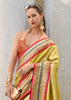 Delight Yellow Tissue Banarasi Silk Saree with Contrast Border