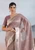Mauve Woven Banarasi Tissue Silk Saree