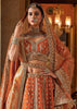 Rust Orange Heavy Embroidered Designer Lehenga