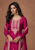 Magenta Pink Heavy Embroidered Sharara Set