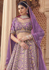 Lilac Purple Embroidered Designer Lehenga Set