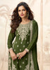 Fairway Green Wedding Wear Embroidered Plazzo Set