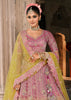 Yellow & Pink Heavy Embroidered Designer Lehenga