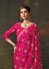 Magenta Pink Designer Tissue Silk Saree