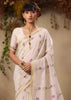 Pearl White Woven Cotton Silk Saree