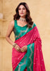 Paradise Pink Woven Satin Silk Saree