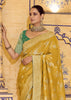 Dandelion Yellow Woven Banarasi Silk Saree