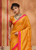 Zinnia Yellow Woven Banarasi Silk Saree