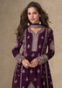 Sparkling Purple Embroidered Suit Set