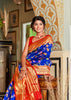 Vasant: Banarasi Meenakari Floral Jaal Katan Silk Saree in The Shades of Blue and Red (7643875639489) (7659267260609)