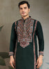 Hunter Green Embroidered Stitched Kurta Set
