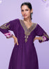 Dark Purple A-Line Embroidered Kurta