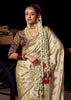 “Exclusive Offer” : Off White Woven Banarasi Satin Silk Saree