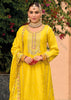 Blazing Yellow Embroidered Designer Suit Set