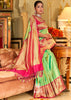 Chandini: Kanjivaram Kadhwa Weave Saree In The Shades Of Green And Red (7643918991553) (7724092195009)