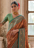 Coffee Brown Woven Banarasi Silk Saree