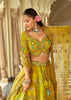Shades Of Yellow Embroidered Stitched Designer Lehenga