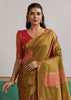 Olive Green Banarasi Silk Saree