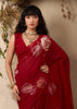 Classic Red Woven Soft Silk Saree