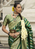 Festive Green Woven Banarasi Silk Saree