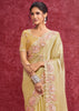 Yellow Embroidered Designer Saree