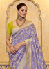 Lilac Purple Woven Banarasi Silk Saree