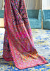 ROYAL BLACK MULTICOLOUR JAMEWAR WEAVE SAREE (6649561579713)