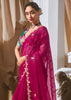 Pre Order: Beet Red Designer Silk Saree