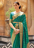 EMERALD GREEN AND GOLD WOVEN KANJIVARAM SAREE (6946400338113)