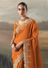 Orange Tissue Embroidered Wedding Wear Saree