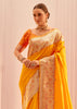 Festive Yellow Woven Banarasi Silk Saree