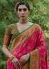 Raspberry Pink Woven Kashmiri Jamewar Silk Saree