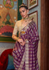 Imperial Purple Woven Banarasi Soft Silk Saree