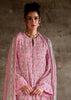 Baby Pink Embroidered Suit Set With Digital Print