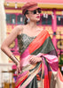 Multicolor Satin Crepe Printed Silk Saree