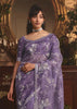 Lilac Mist Tissue Organza Designer Saree