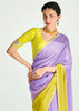 Lavender Yellow Ombre Banarasi Tissue Saree