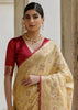 Sunlight Cream Woven Patola Silk Saree