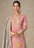 Rose Pink Heavy Embroidered Traditional Palazzo Suit Set