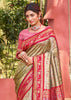 Olive Green Woven Kanjivaram Silk Saree