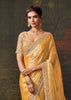 Sunshine Yellow Designer Tissue Silk Saree