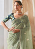Pre Order: Saga Green Designer Silk Saree
